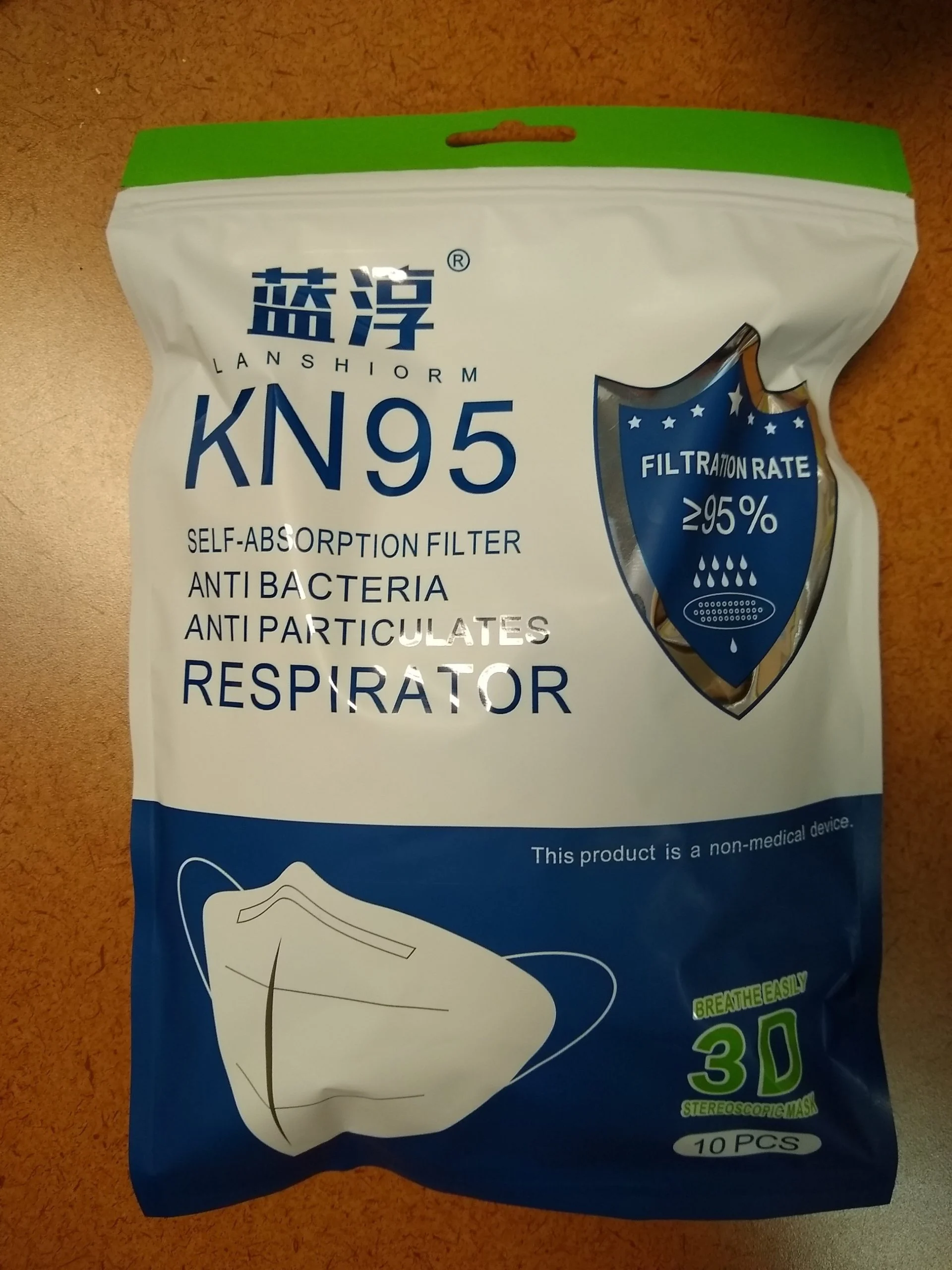 KN95 Bulk Face Masks (100 Masks, 10 Packages of 10)